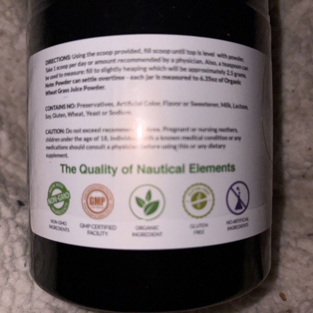 Wheatgrass Powder - USDA Certified Organic Wheat Grass Powder 180 Servings - Picture 3 of 3
